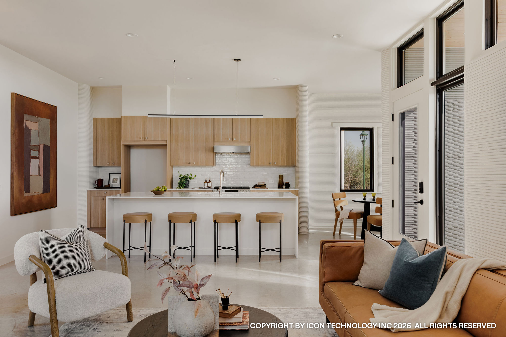 Mueller kitchen and living